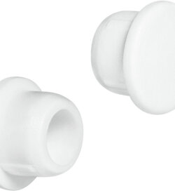 6mm White push in cover cap